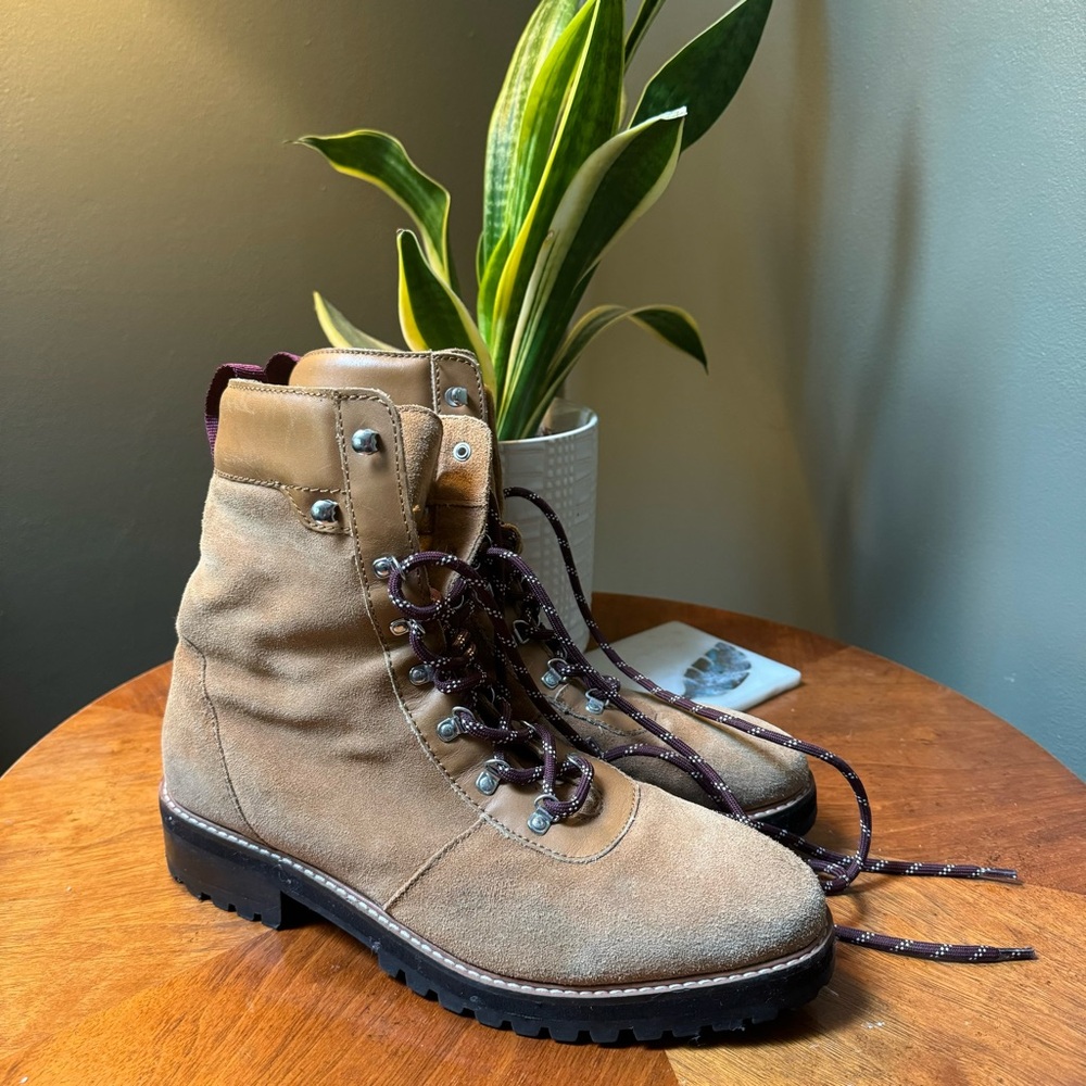 H&M lace up lug sole combat boots